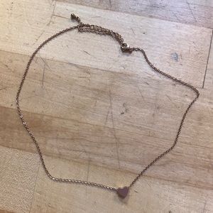 Heart choker necklace